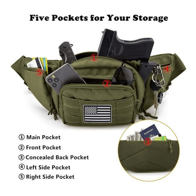 Tactical Waist Bag & MOLLE EDC Pouch