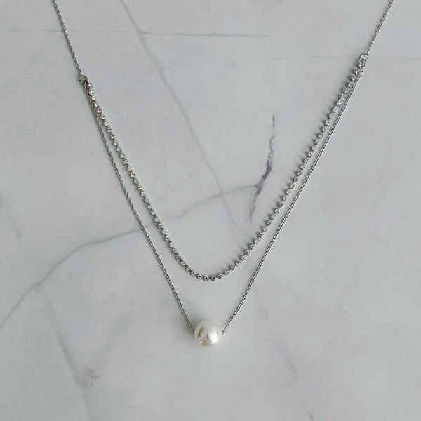 Layered Pearl And Shine Necklace