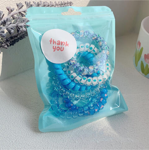 6-Piece Resin Telephone Line Hair Ropes