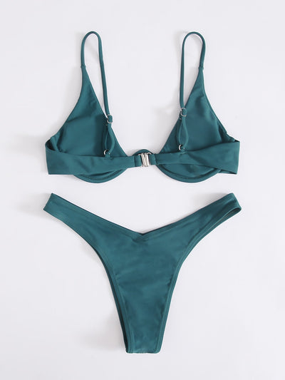 Swim Vcay High Cut Underwire Bikini Swimsuit