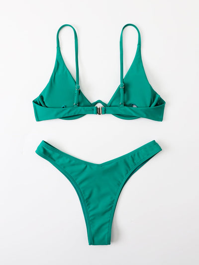 Swim Vcay High Cut Underwire Bikini Swimsuit