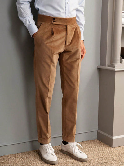 Manfinity Mode Men Slant Pocket Straight Leg Suit Pants