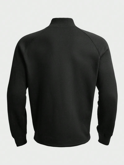 Manfinity Homme Men Half Zip Raglan Sleeve Sweatshirt