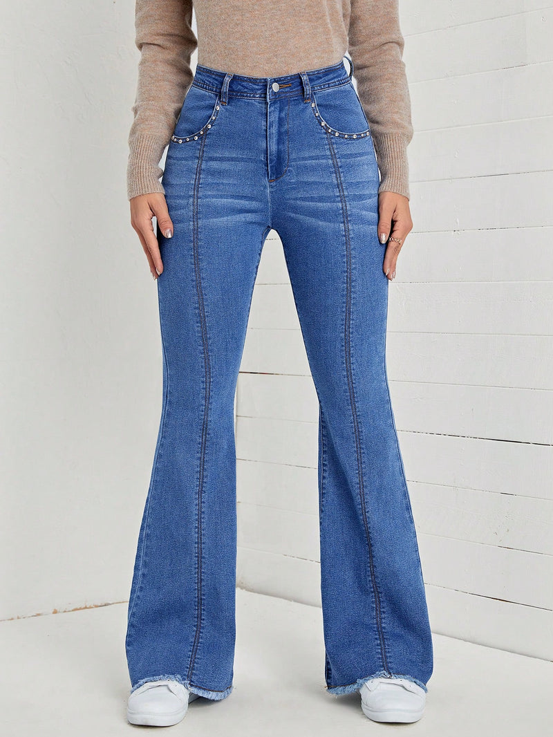 MOD Ultra High Waist Flare Leg Jeans