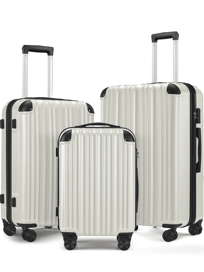 Luggage Sets Expandable Lightweight Suitcases Set with Wheels ABS Durable Travel Luggage with TSA Lock, 3pcs