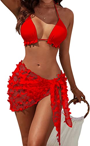 Blooming Jelly Womens 3 Piece Swimsuits