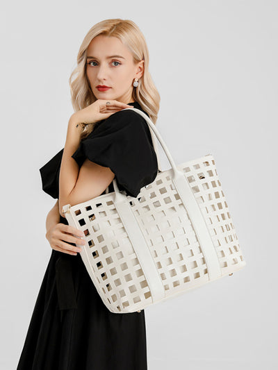 Large-capacity women's handbag shoulder bag pu hollow out mother-in-law bag